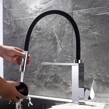 New Design Pull Out Rubber Pipe Faucet